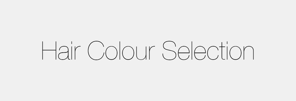 Hair Colour Selection